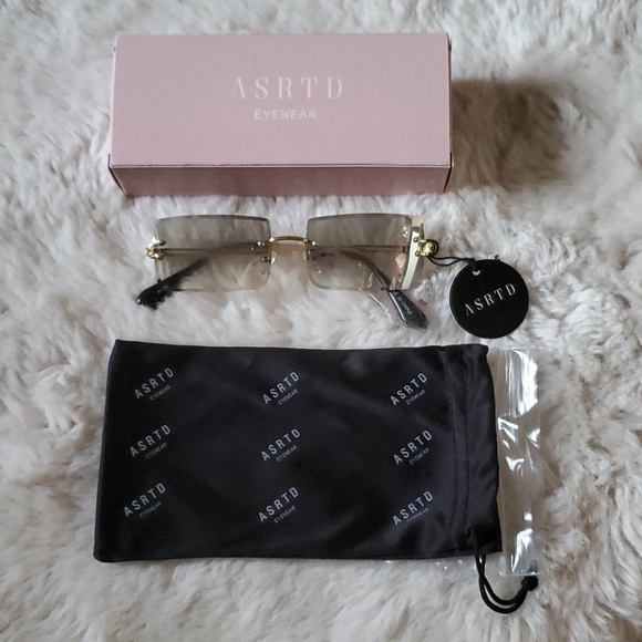 ASRTD PIA rectangle rimless sunglasses - Picture 3 of 7